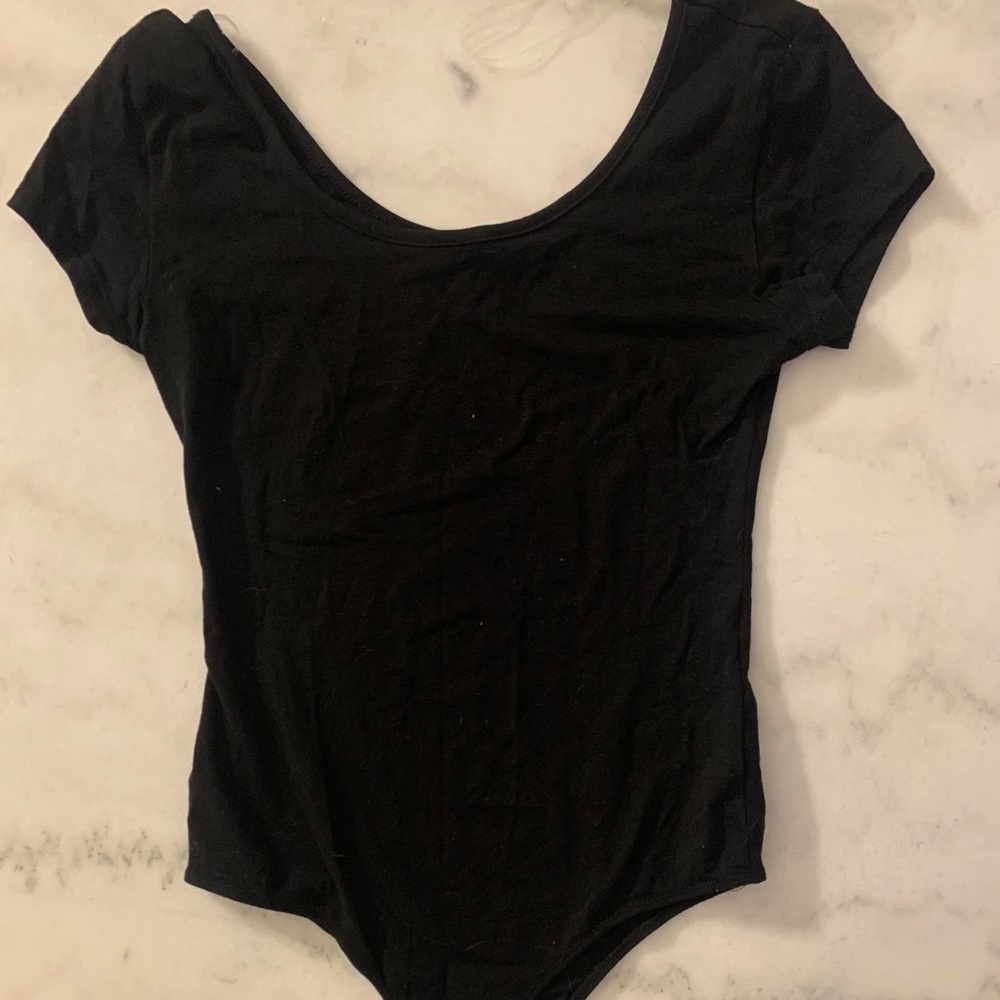 Black Scoopneck Bodysuit